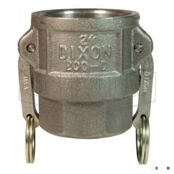 Type D Cam and Groove Coupler, 5 in Nominal, Female Coupler x FNPT End Style, Malleable Iron, Domest